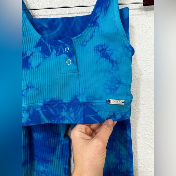 Bombshell Tie Dye SET Caribbean Blue Size M NWT - Picture 6 of 12